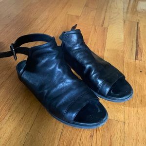 Eileen Fisher Leather peep toe sandals